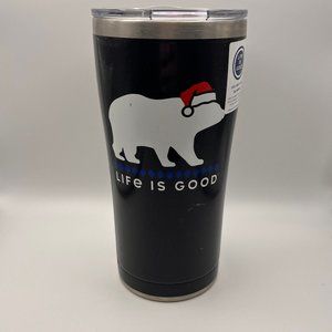 #24 Polar Bear Life Is Good 20oz Metal Tumbler